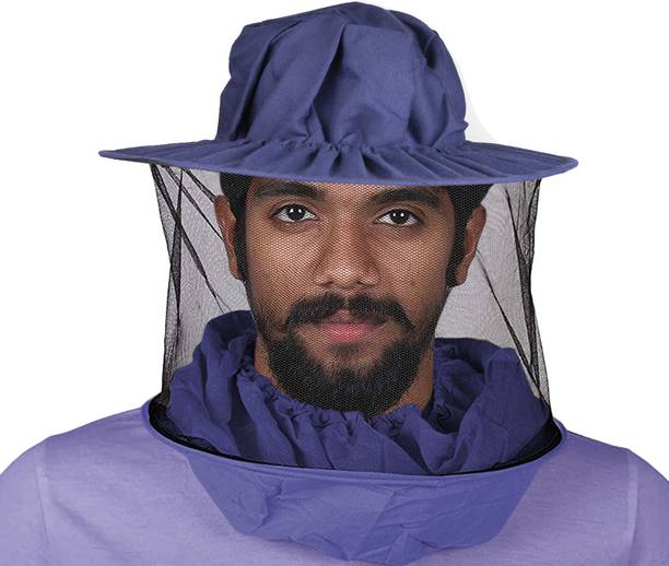 INDIGENOUS HONEY Bee cap bee veil blue color pack of 1 Safety Jacket