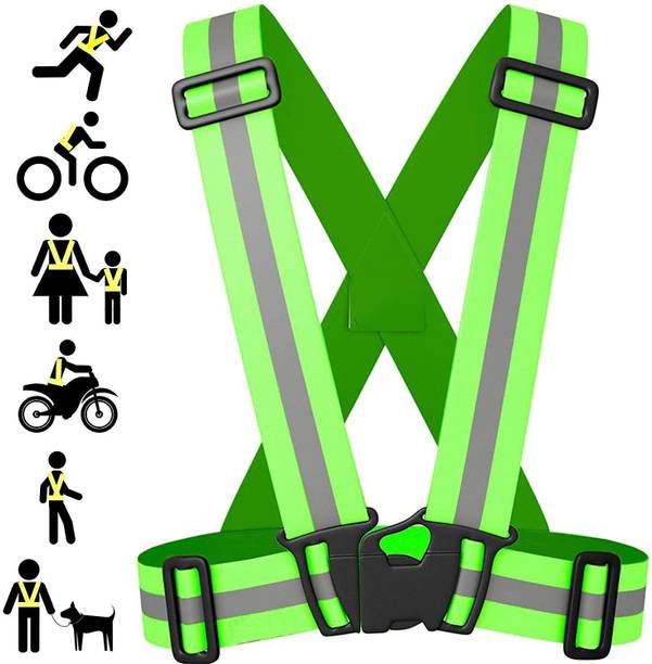 Hawk Eye Reflective Jacket for Cycling and Running - Reflective Vest Belt Strip for Night Safety | Construction, Traffic, Cycling, Ramp Vests High Visibility for Men Women Safety Jacket