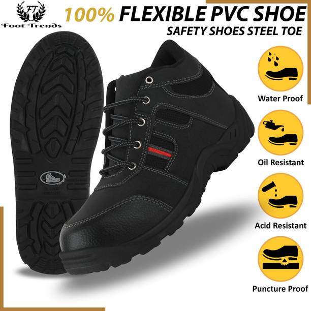 foot trends Steel Toe Synthetic Leather Safety Shoe