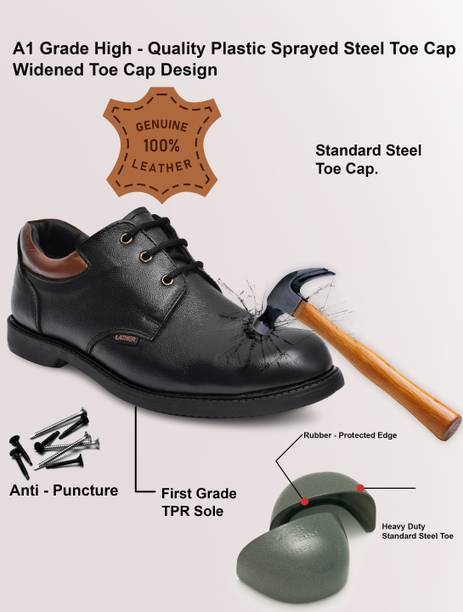 TORZU Steel Toe Genuine Leather Safety Shoe