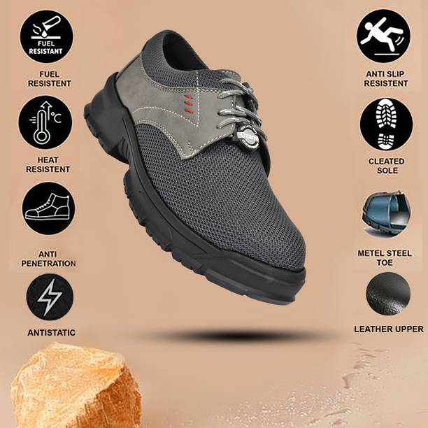 Ozarro Steel Toe Denim Safety Shoe