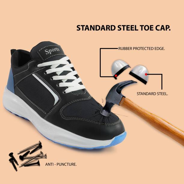 trapsy Steel Toe Patent Leather Safety Shoe