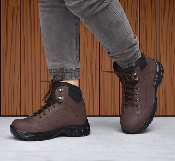 Restroad Steel Toe Genuine Leather Safety Shoe