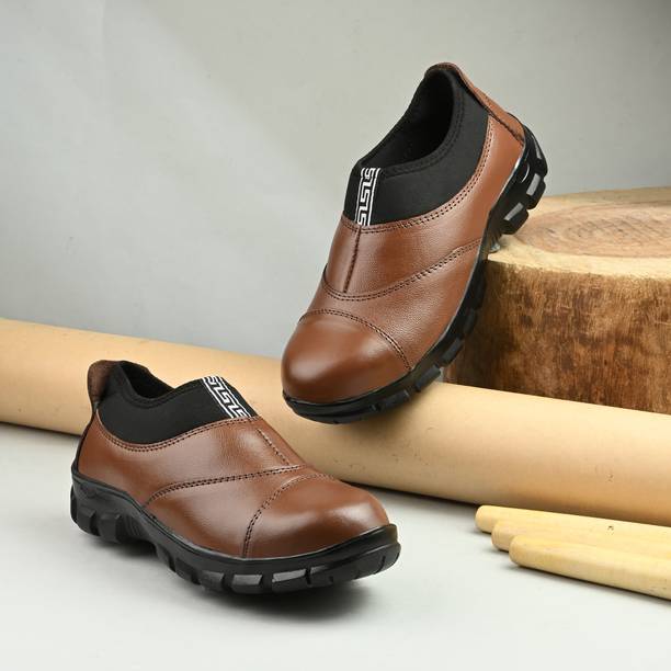 Peclo Steel Toe Genuine Leather Safety Shoe