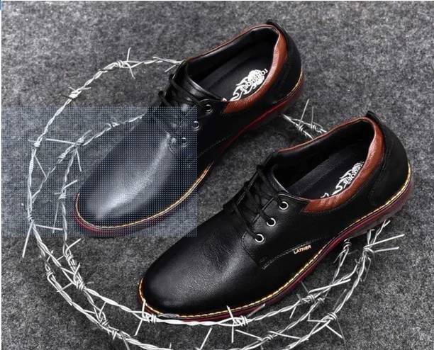 TOR Shoes Steel Toe Genuine Leather Safety Shoe