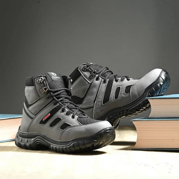 Ozarro Steel Toe Genuine Leather Safety Shoe