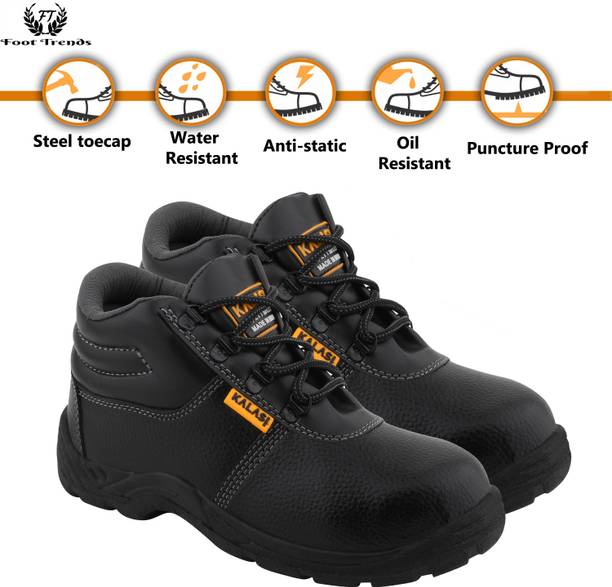 foot trends Steel Toe PVC Safety Shoe