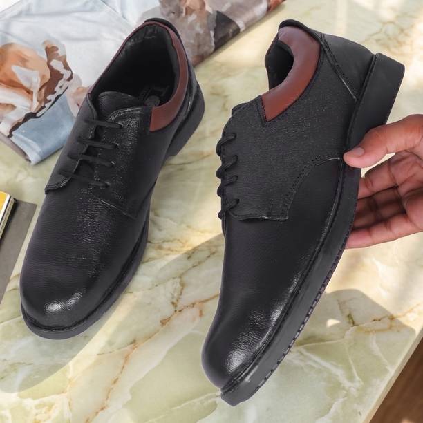 TOR Shoes Steel Toe Genuine Leather Safety Shoe
