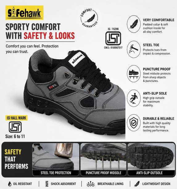 Safehawk Steel Toe Suede Safety Shoe