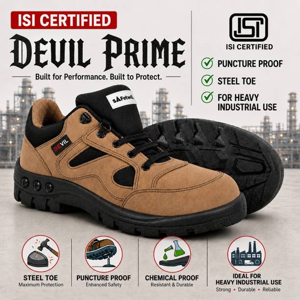 Safehawk Steel Toe Synthetic Leather Safety Shoe