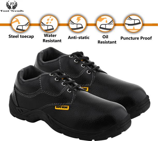 foot trends Steel Toe PVC Safety Shoe