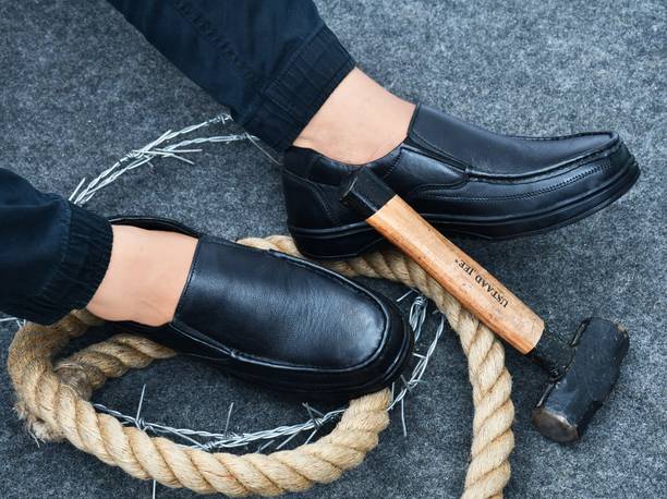 TOR Shoes Steel Toe Genuine Leather Safety Shoe