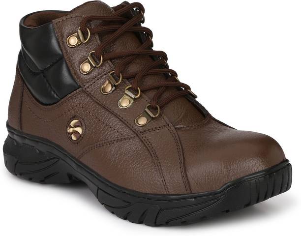 Restroad Steel Toe Genuine Leather Safety Shoe