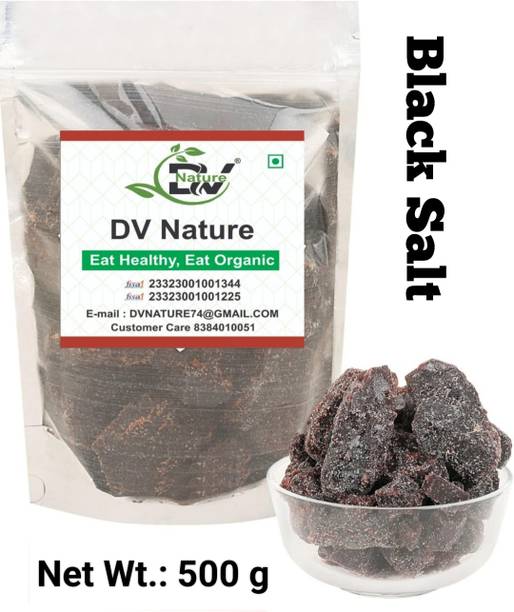 DV Nature Himalyan Black Rock Salt 500g Whole (Sulphur Rick Kala Namak) Black Salt