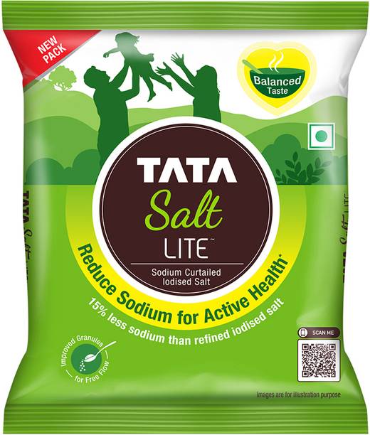 Tata Salt Lite Namak, 15% Low Sodium, Reduce Sodium for Active He