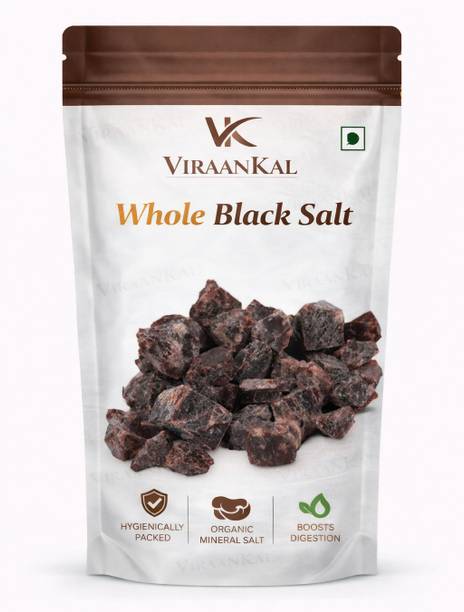 VIRAANKAL Natural Whole Black Salt (Kala Namak) | Unrefined Rock Salt Black Salt