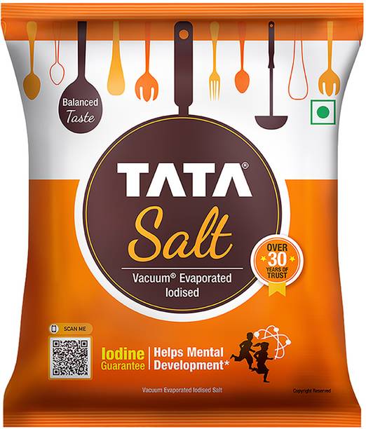 Tata Salt Free Flowing and Iodised Namak, Vacuum Evaporated Iodiz