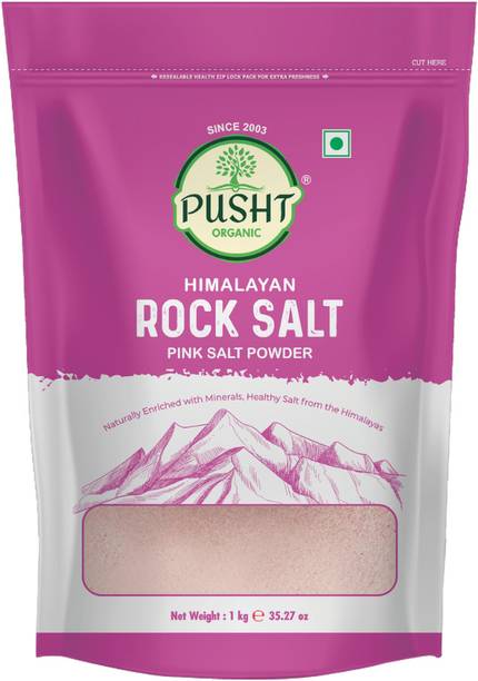 Pusht Organic Himlayan Roack Salt (Pink Salt Powder) 1Kg Himalayan Rock Salt