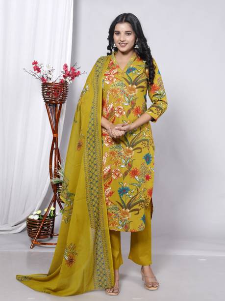 Ritulika Printed Kurta, Trouser/Pant & Dupatta Set