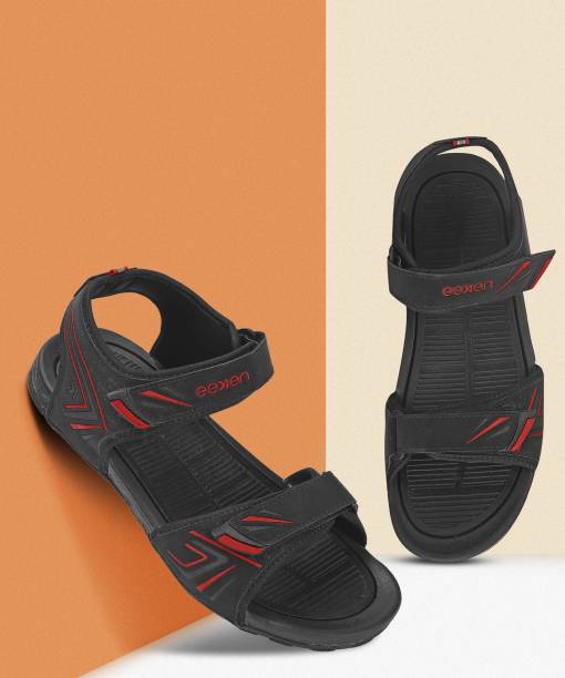 Paragon Eeken KESDGO4510 Stylish Lightweight Daily Durable Comfortable Formal Casual Men Black Sports Sandals