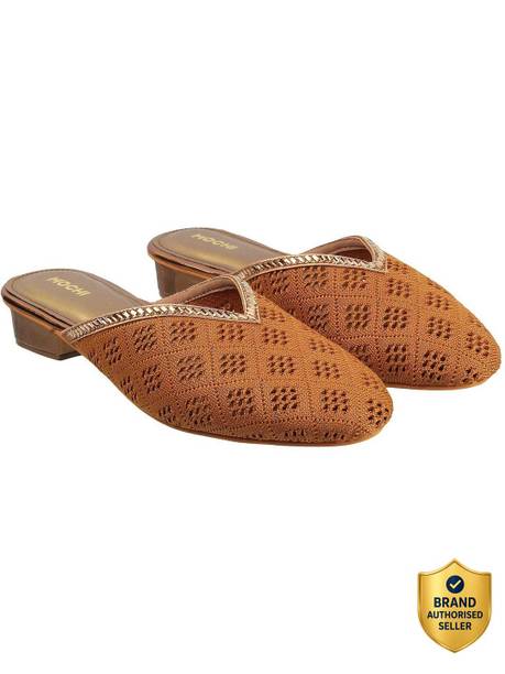 Women TanBlockMules Heels Sandal