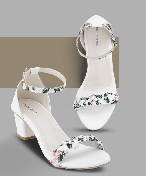 White Fashion Women White Heels