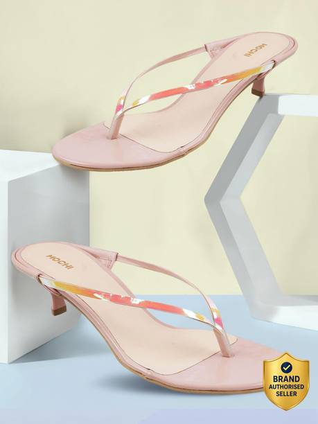 Women PinkEmbellishedKitten Heels Sandal
