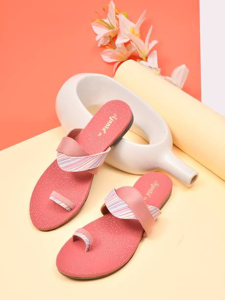 AJANTA Women Flats Sandal (Pink , 7)