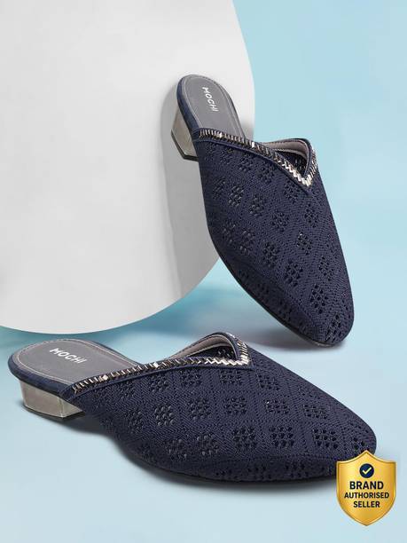 Women BlueComfortMules Heels Sandal