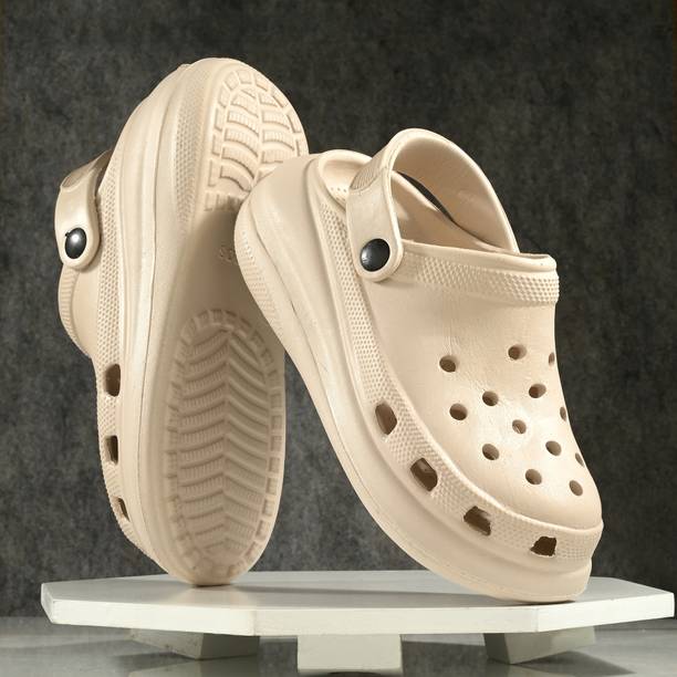 Women Stylish Comfortable Lightweight Regular Wear Women Beige Clogs Beige Clogs Sandal