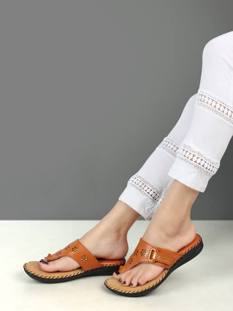 Denill Women Flats Sandal (Tan , 5)