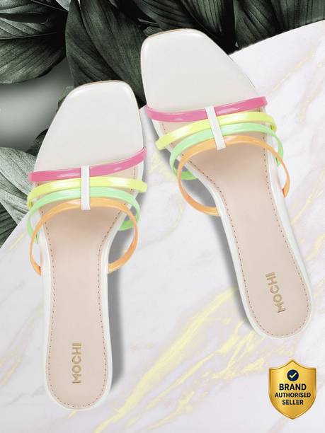 Women StripedKitten Heels Sandal