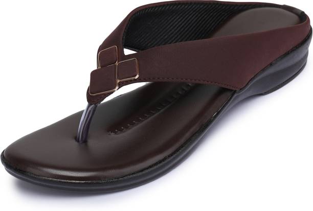 Step into Style & Comfort: Bootco Women Flats Sandal - Brown, Size 5