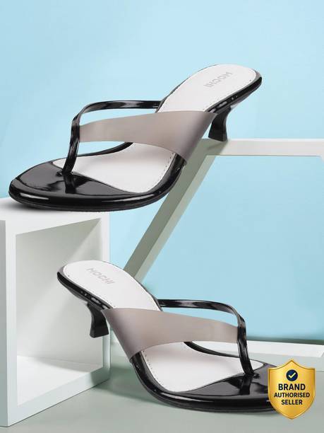 Women ColourblockedKitten Heels Sandal