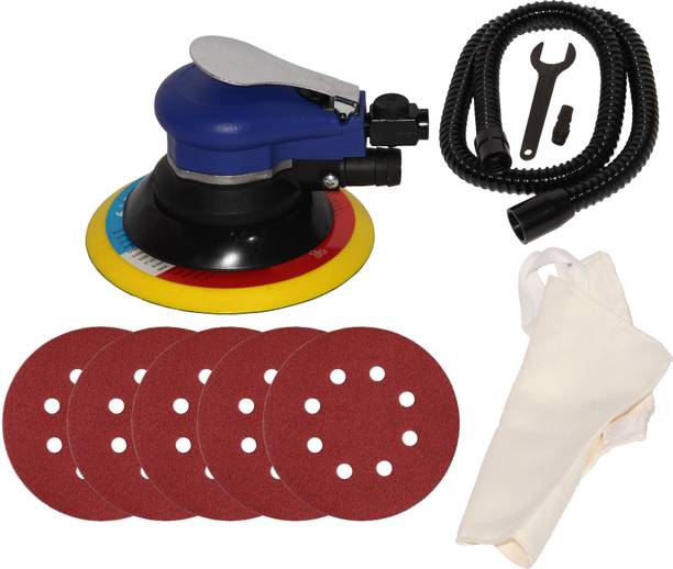 Digital Craft 6"Inch Pneumatic Air Sander Polisher Tool Polishing R Orbital Palm Machine Grinder for Car Paint Care Rust Removal 6 inch Random Orbital Sander