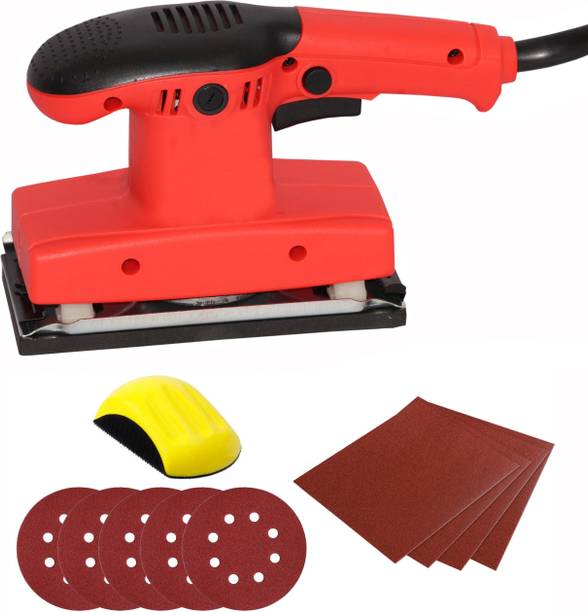 Digital Craft Orbital Sander 450W,Hand Sanding Block,4Pc Emery Paper,, New 7.2 inch Random Orbital Sander