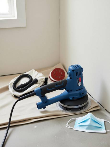 Mass Pro Heavy 7" (180mm) Round Electric Handheld Variable Speed Drywall Sander Machine Vacuum With Attachments 7 inch Disc Sander