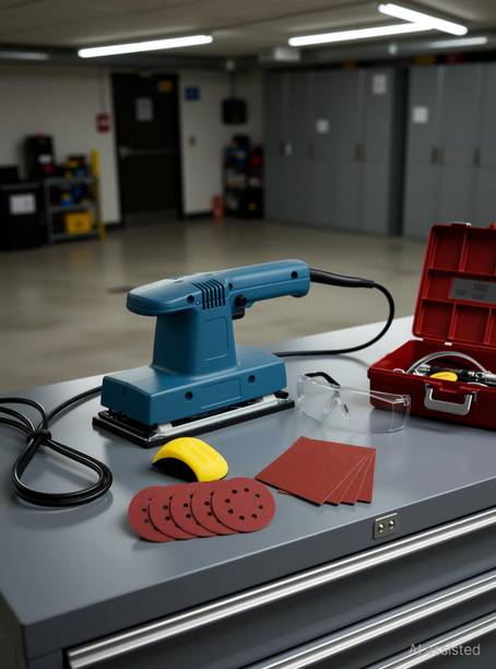 Digital Craft 200W Sander Polishing Machine,Hand Sanding Block,Emery Cloth Sandpaper, New 7.2 inch Random Orbital Sander