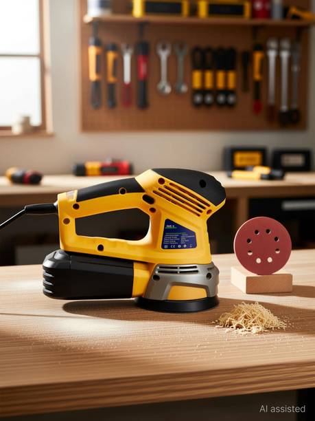 Mass Pro Aluminium Base Round 125mm Obital Sander 500W, 12000RPM , With Attachments 4125-A 5 inch Random Orbital Sander