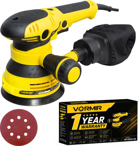 iBELL VORMIR VR OS23-46 Orbital Sander, 300W, Copper Armature, 125mm Disc, 12000RPM, Variable Speed,Dust Collection – Corded Electric Sanding Machine for Wood,Metal, 5 inch Random Orbital Sander