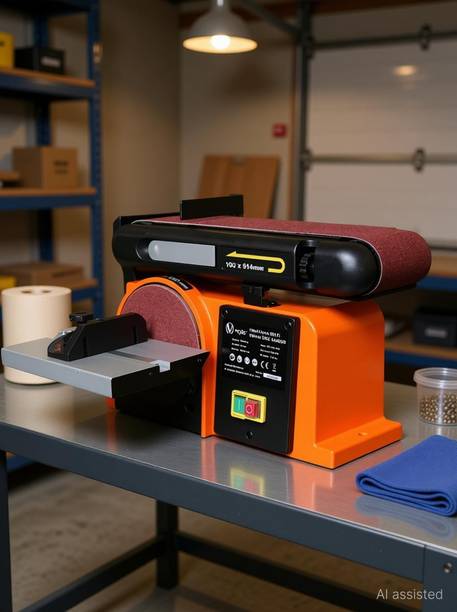 VOLTZ MM491GL Disc Sander 370W 1.8-Amp 4 x 36 in. Belt and 6 in. with Cast Iron Base MM491GL Disc Sander 7 inch Disc Sander