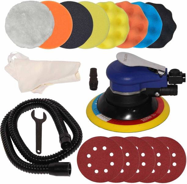 Digital Craft 5 Inch Pneumatic Random Orbital Palm Sander, Low Vibration Air Tool with Polishing Pads & Sandpapers for Automotive & Industrial Use 5 inch Random Orbital Sander