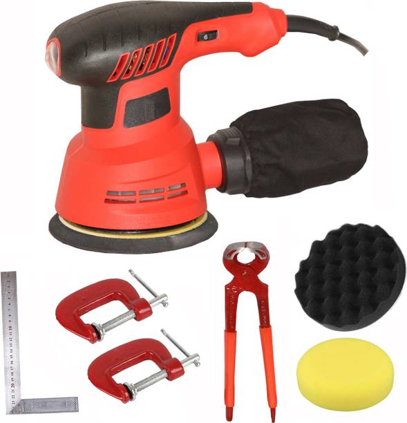 Digital Craft 5" Rotary Sander Machine,3 Utility Tools,2 IN 1 Sponge Wheel Wood Metal 5 inch Random Orbital Sander