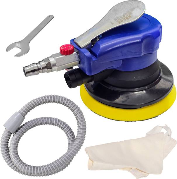 Digital Craft Lightweight 5" Pneumatic Random Orbital Sander with Hose and Suction Bag for Smooth Finishing on Multiple Surfaces 5 inch Random Orbital Sander