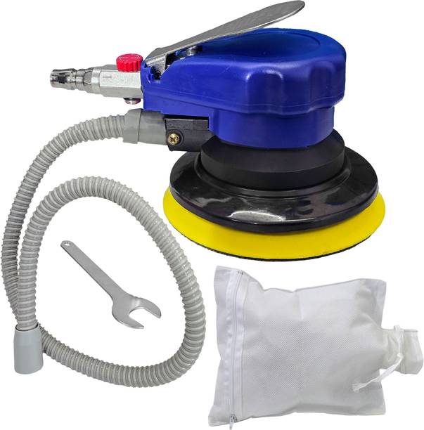Digital Craft 5" Pneumatic Random Orbital Sander 125mm with Hose & Dust Suction Bag for Fine Finishing on Wood, Metal & Fiberglass 5 inch Random Orbital Sander