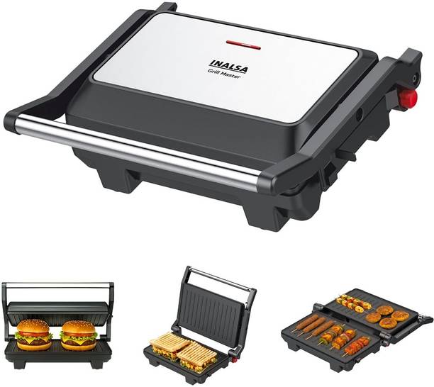 Inalsa Grill Master|1000W|Sandwich Maker|Non-Stick Coated|180° Open Sandwich Griller| Grill Sandwich Maker