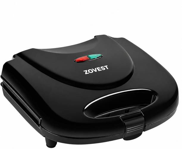 KINOKI by KINOKI Sandwich Toaster 750W, Non-Stick Grill Plates, Auto Cut, Black, 2YEAR WARRANTY- 750 W Pop Up Toaster