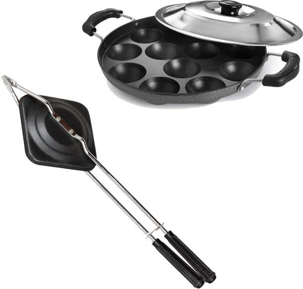 HM EVOTEK Appam Patra Maker, Litti Maker Gas Stove Compatible Regular Sandwich Maker K5 0 W Pop Up Toaster