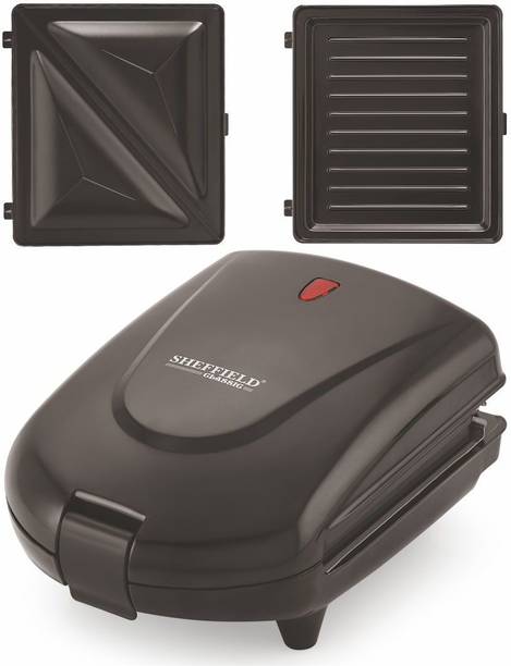 Sheffield Classic 2-in-1 Sandwich Maker Detachable Non-Stick Plates for toaster and Griller Grill, Toast