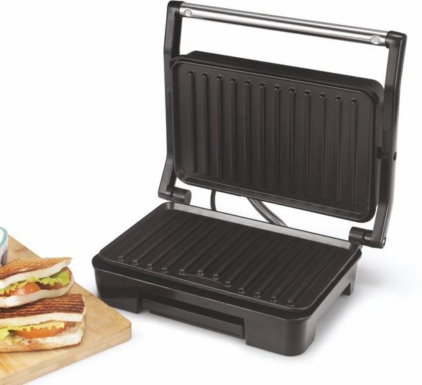 Glen by Glen Non-stick Plates Oil Collector Tray 830W Power Grill Sandwich Maker